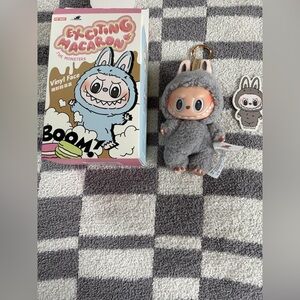 Pop Mart Labubu Exciting Macaron The Monsters Vinyl Face Doll - Gray